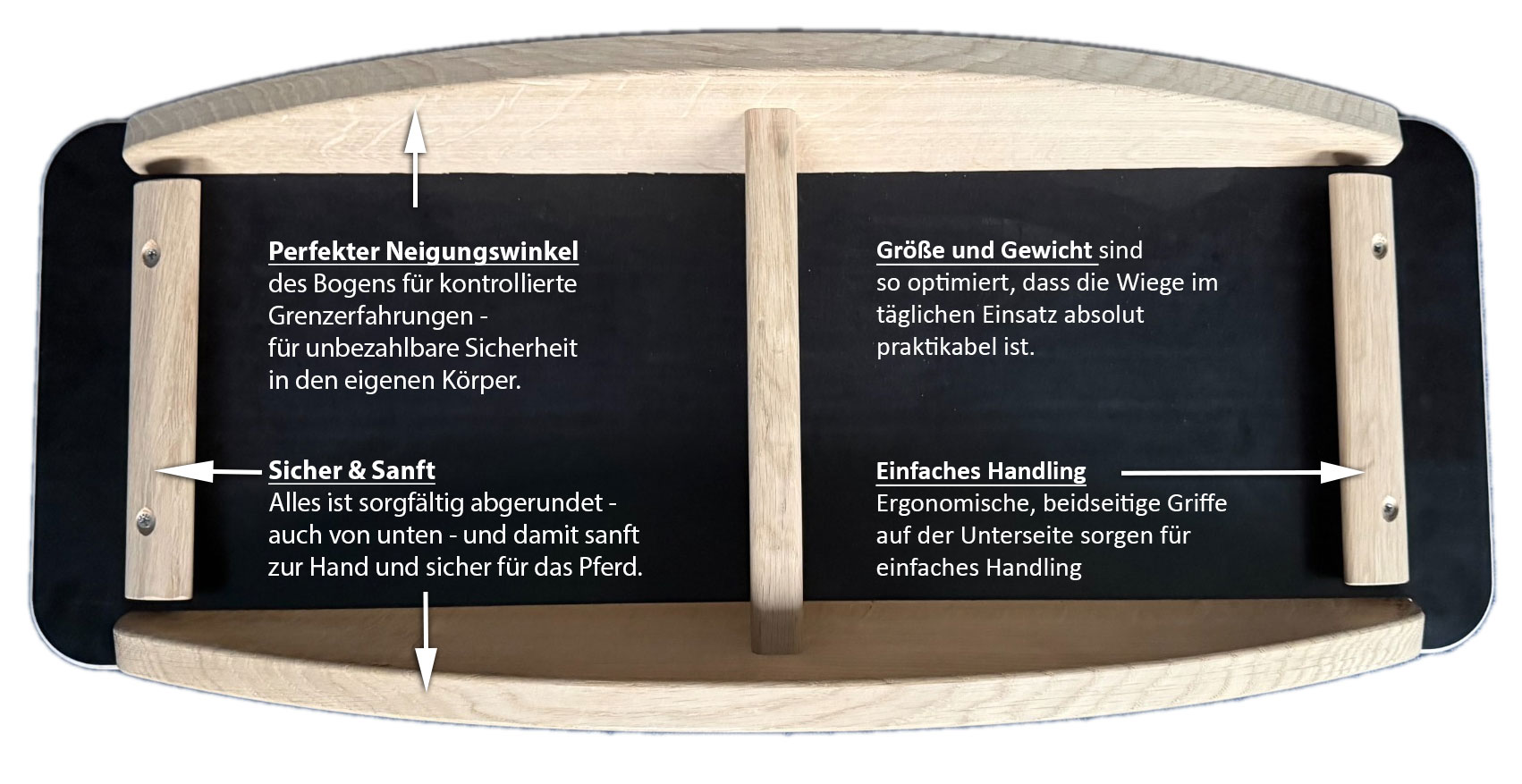 Vorteile der Pferdewiege Sicht von unten